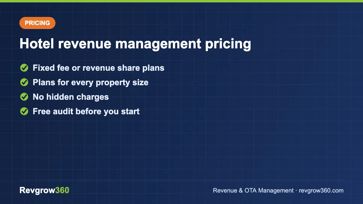 Hotel Revenue Management Pricing – Revgrow360