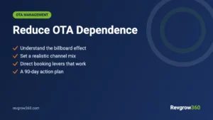 How to Reduce OTA Dependence: A 90-Day Plan for Hotels