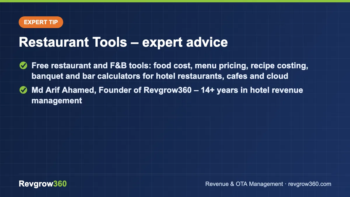 restaurant fnb tools v2 expert tip expert tip on restaurant tools