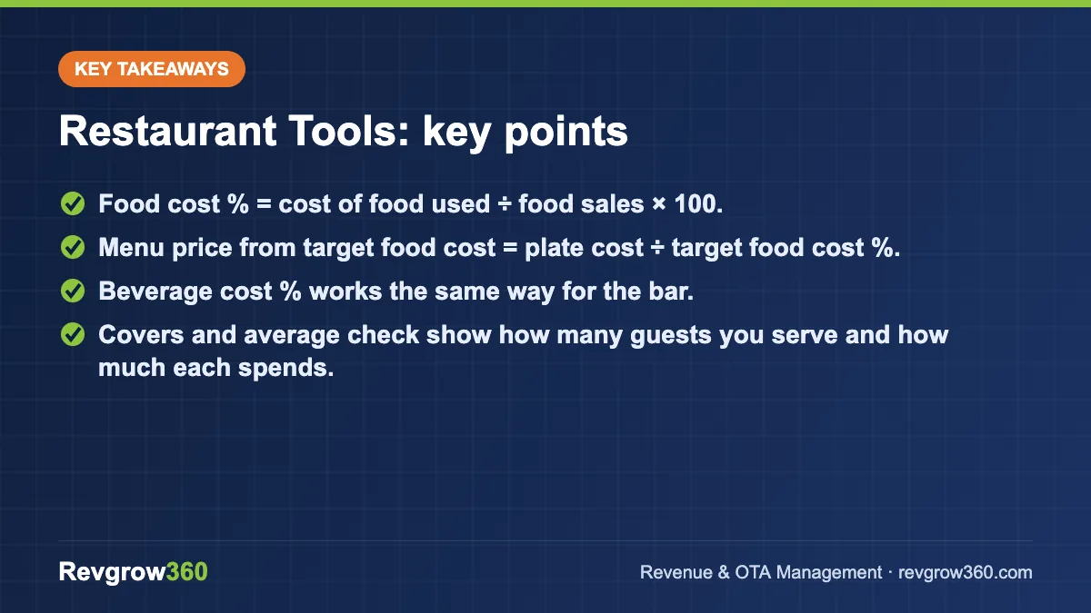 restaurant fnb tools v2 takeaways restaurant tools – key takeaways