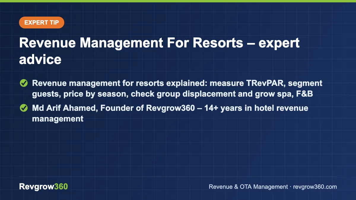 revenue management for resorts expert tip expert tip on revenue management for resorts