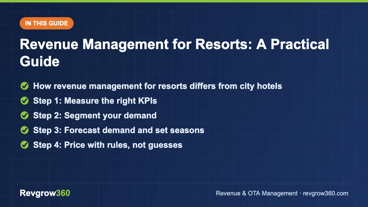 revenue management for resorts guide revenue management for resorts guide – topics covered