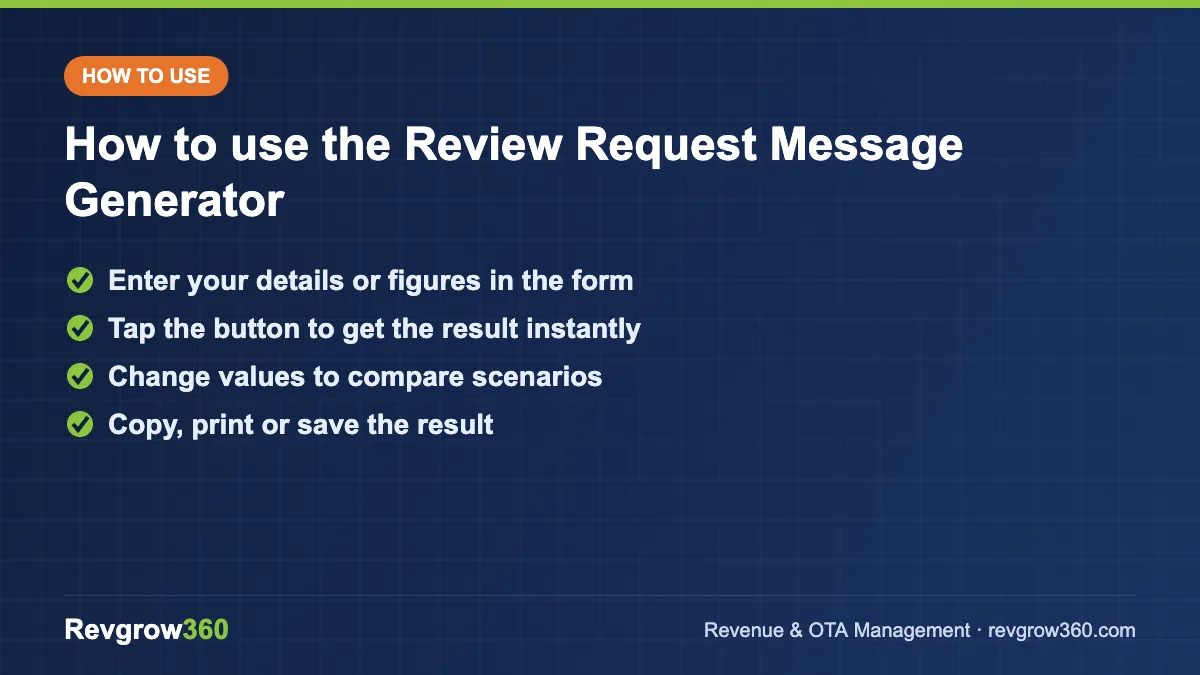 how to use the review request message