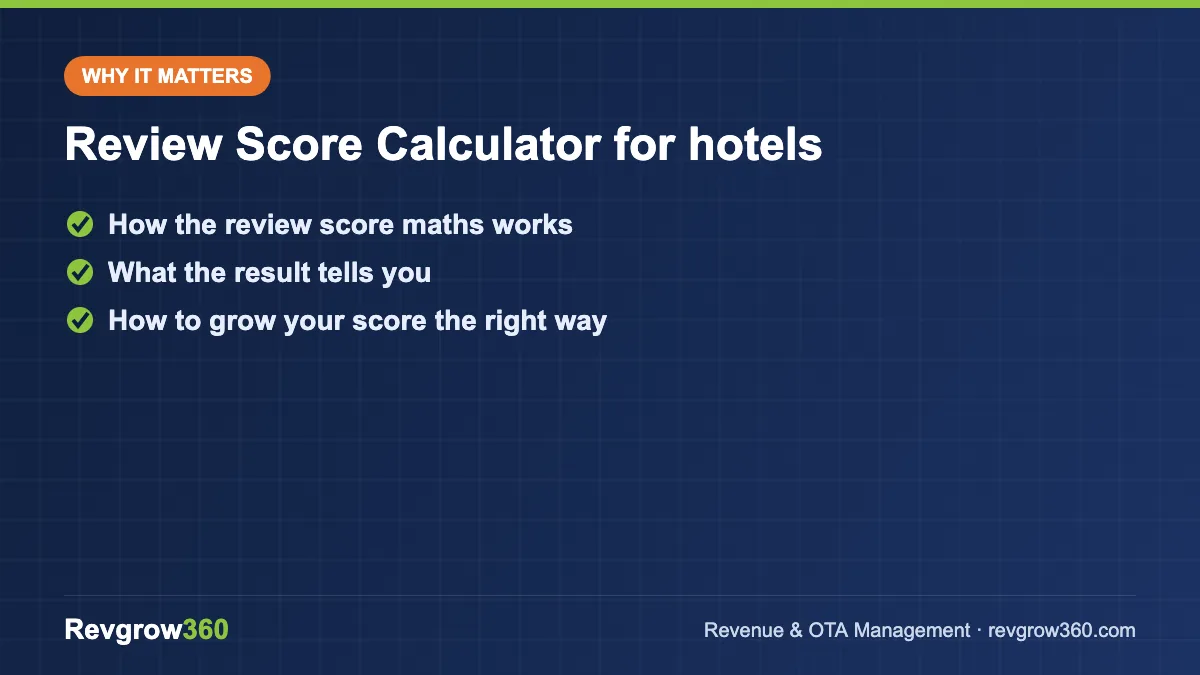 review score calculator tool formula review score calculator for hotels – key points