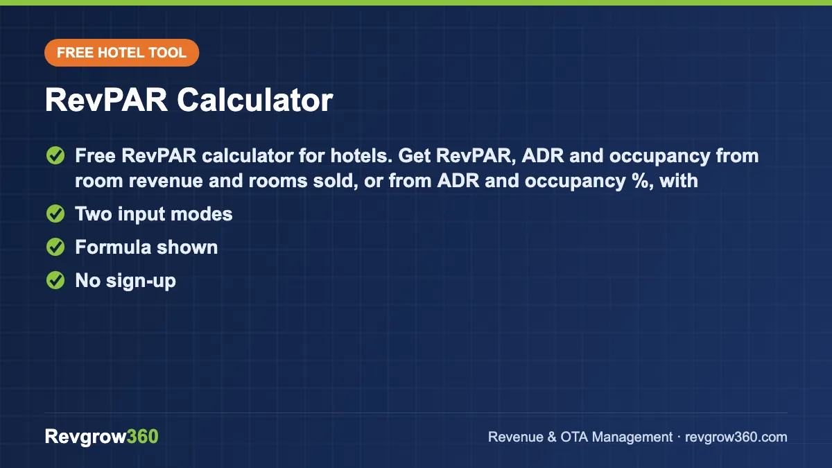revpar calculator – free online tool
