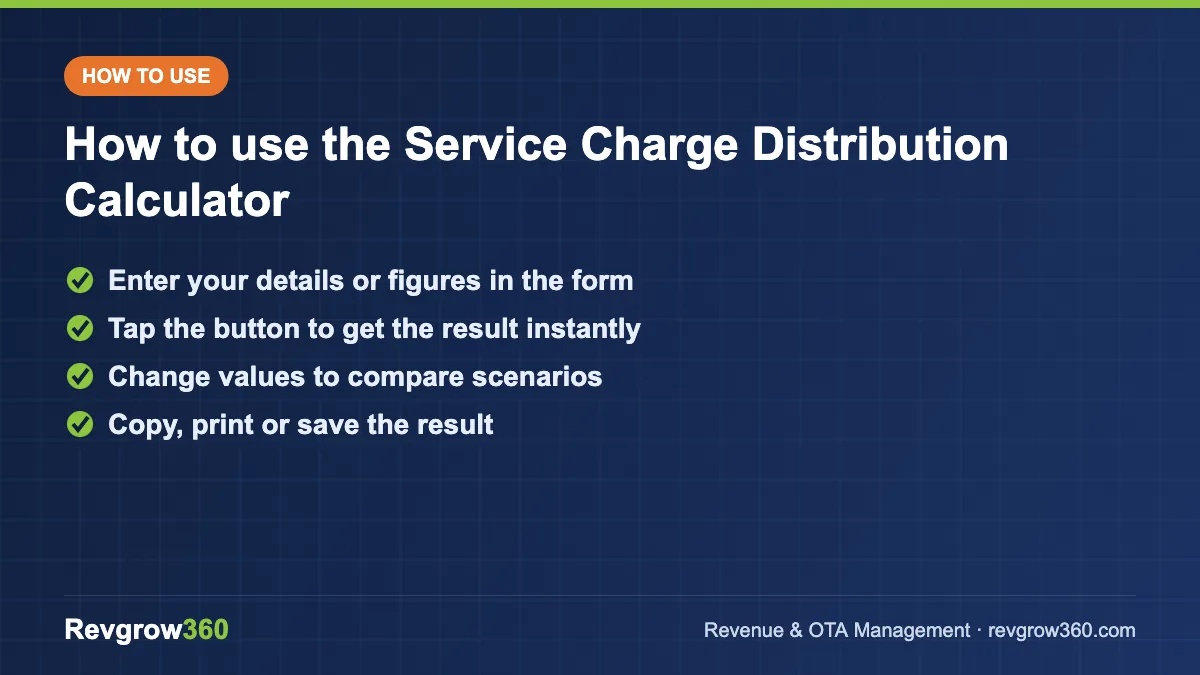 service charge distribution calculator tool steps how to use the service charge distribution