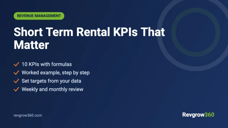 Short Term Rental KPIs: 10 Metrics with Formulas