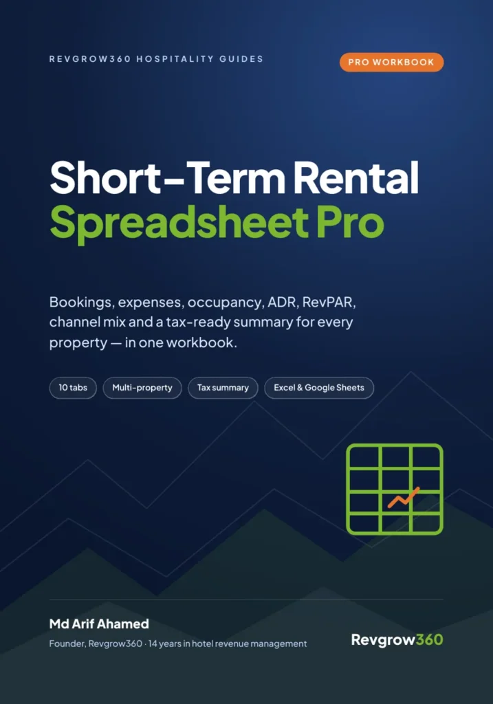 short term rental spreadsheet cover Short-Term Rental Spreadsheet Pro book cover