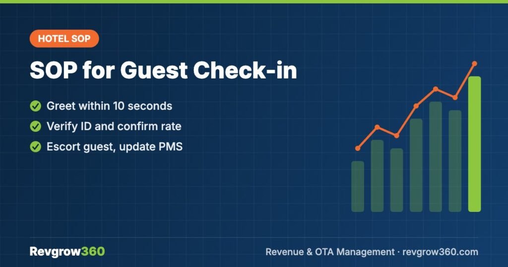 sop for guest check in in hotels SOP for Guest Check-in in Hotels (Step-by-Step)