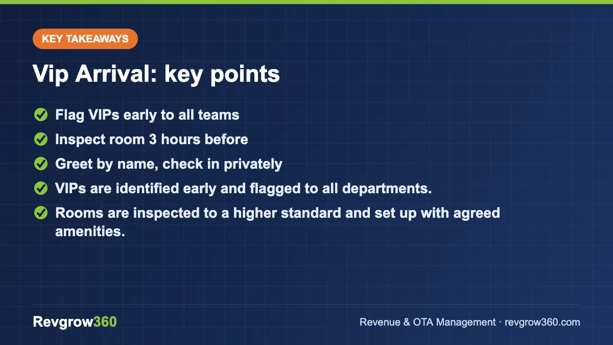 sop for vip arrival in hotels takeaways vip arrival – key takeaways