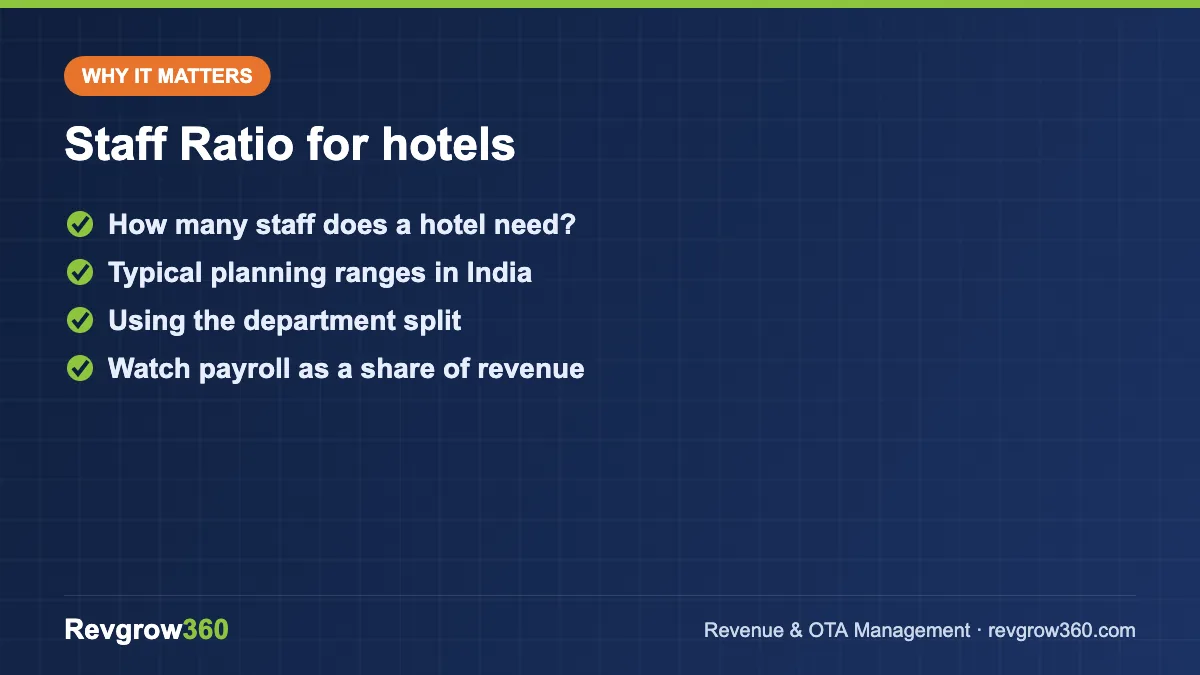 staff ratio for hotels – key points