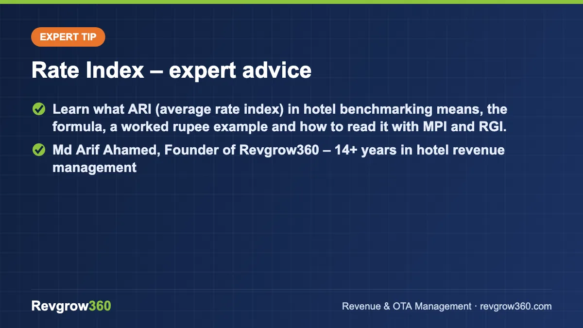 what is ari expert tip expert tip on rate index