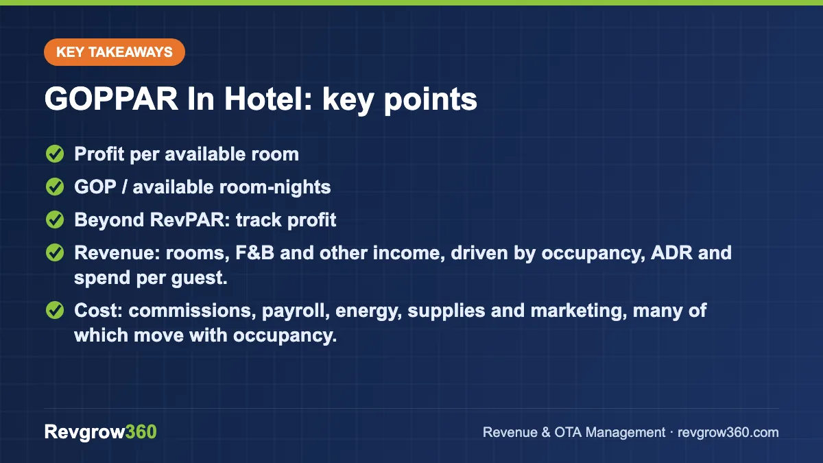 what is goppar takeaways goppar in hotel – key takeaways