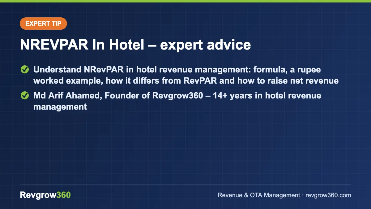 what is nrevpar expert tip expert tip on nrevpar in hotel