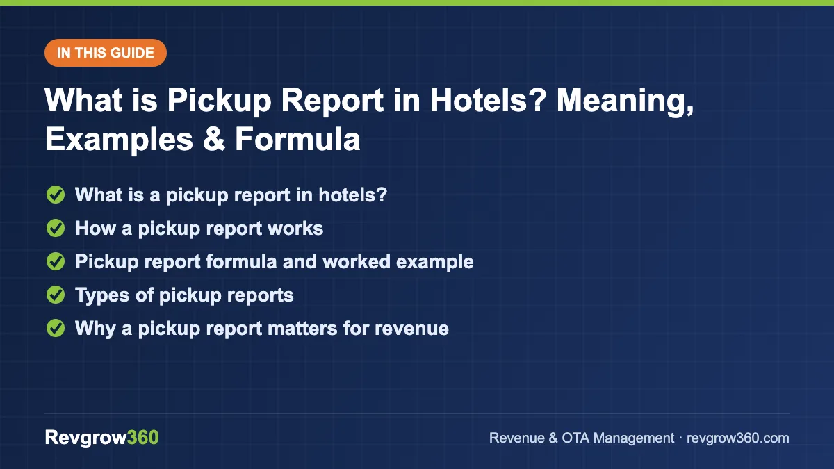 what is pickup report guide pickup report guide – topics covered