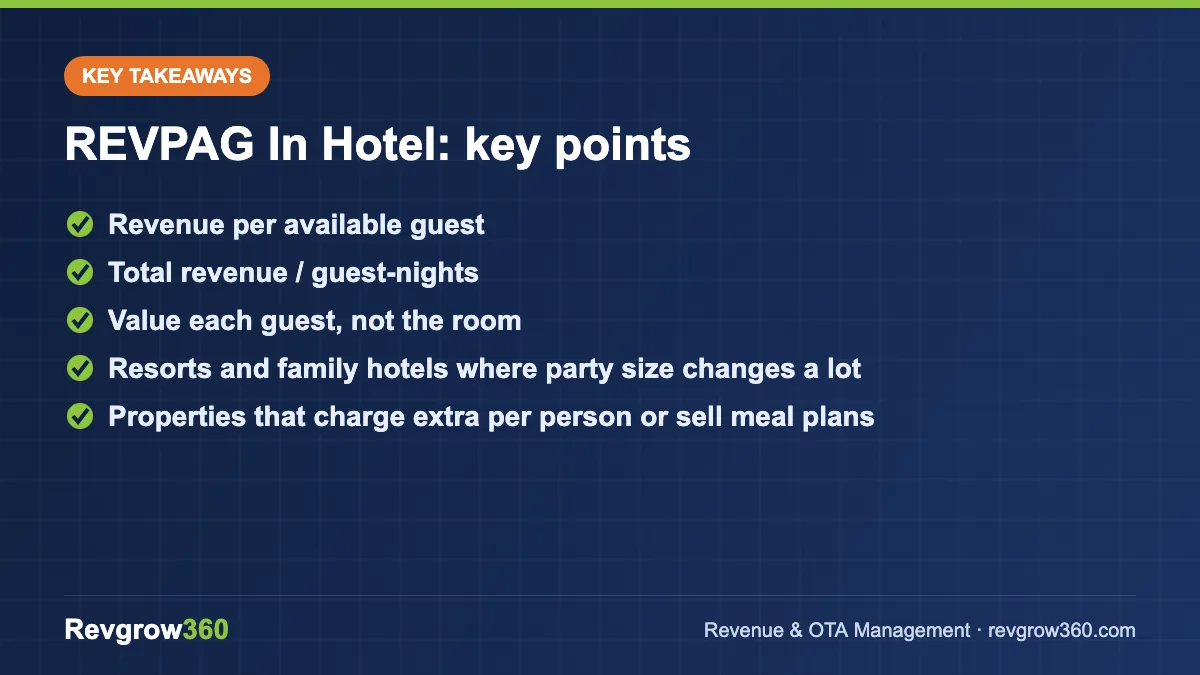 revpag in hotel – key takeaways
