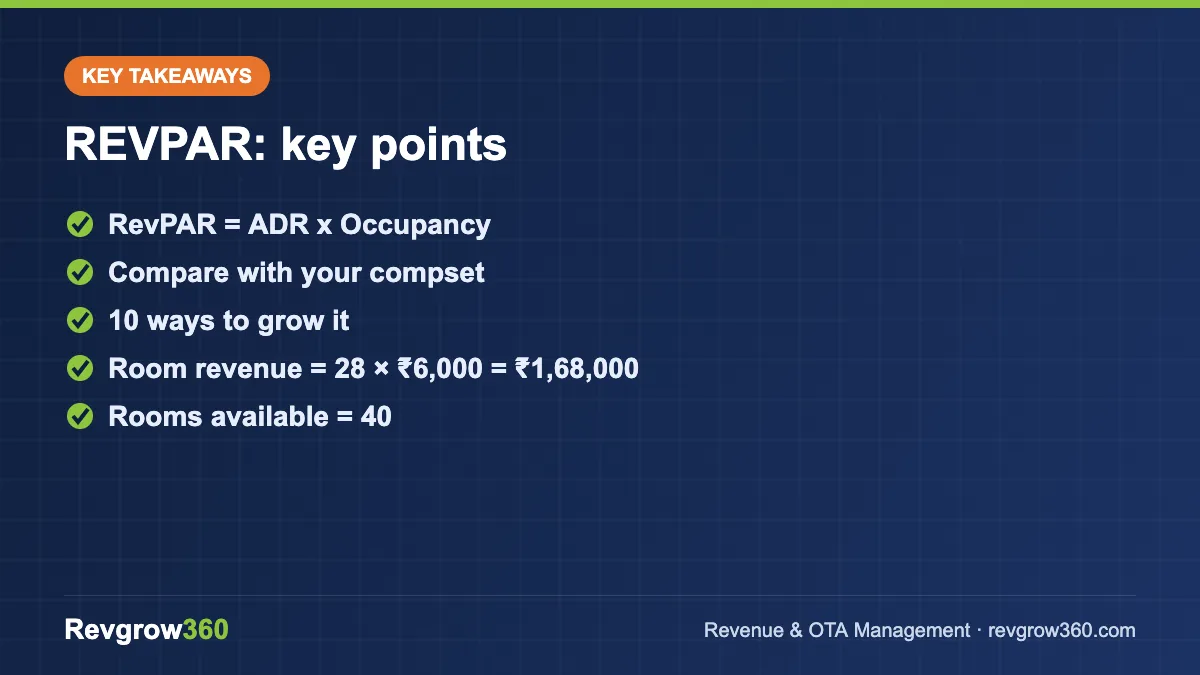 revpar – key takeaways