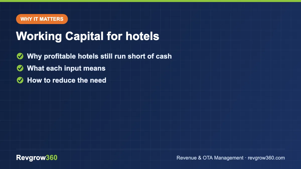 working capital calculator tool formula working capital for hotels – key points